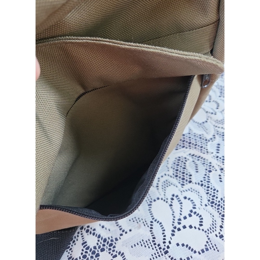LL Bean Ameribag Khaki Healthy Back Bag Crossbody Sling Canvas Pockets Vtg 90s - Picture 8 of 16